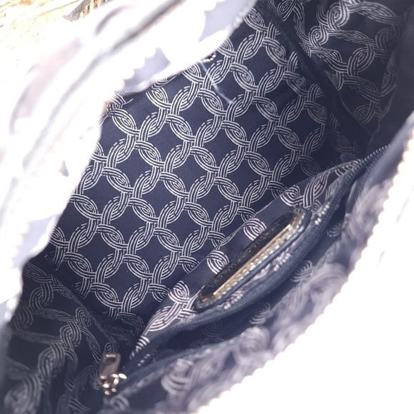 Madison West Grey Leather Weave Gold Chain Handbag / Shoulder / Crossbo… - Picture 8 of 10